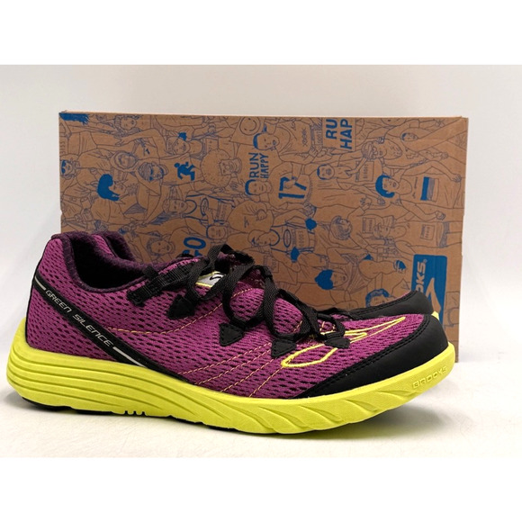 Brooks GREEN SILENCE Women's NEW Running Sneaker Purple US Size 7 - Picture 1 of 11